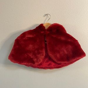 Disney, Red fur and satin cape, xsmall, super cute!